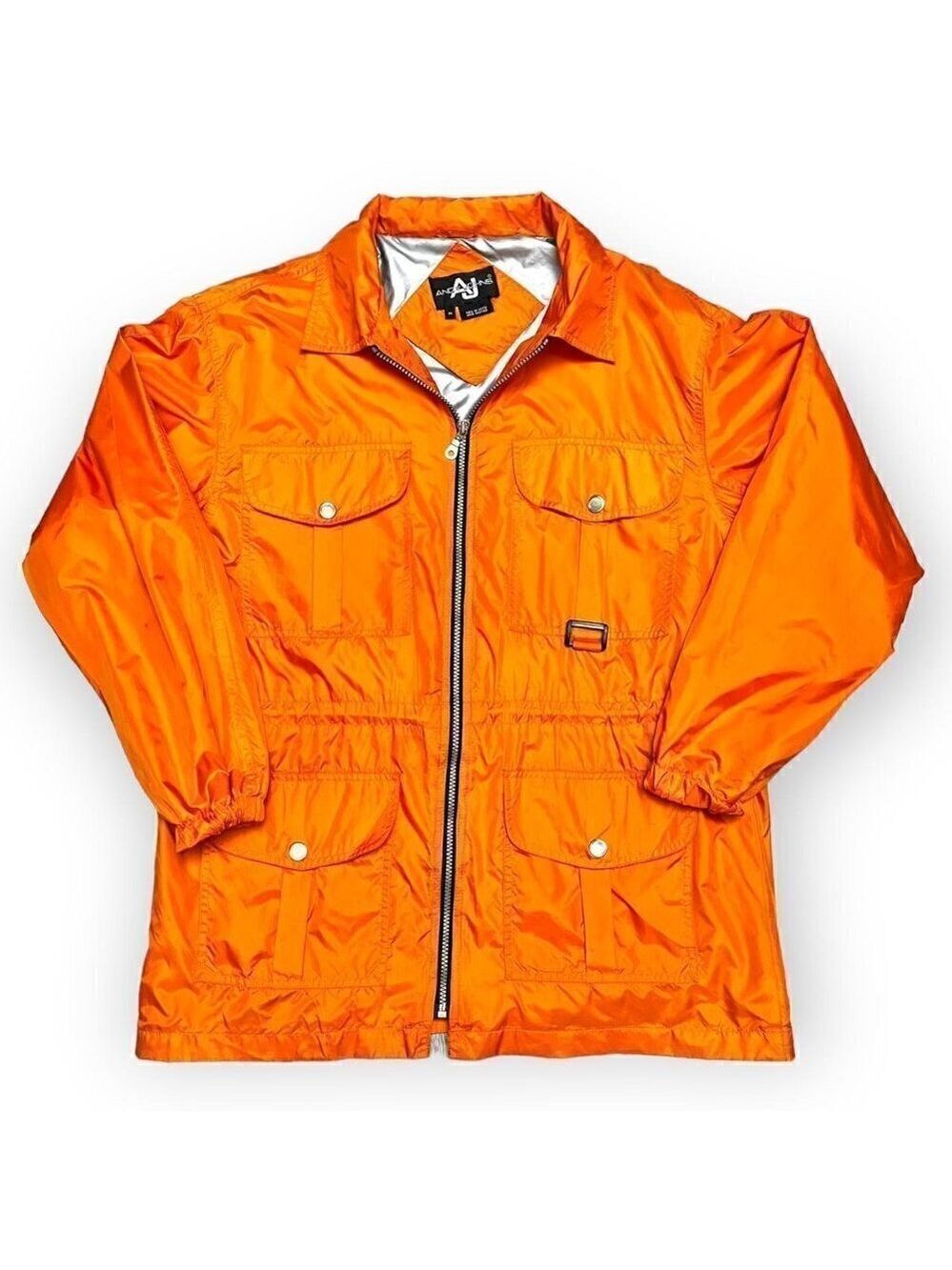 Andy John’s Vintage Y2K Orange Lightweight Designer Windbreaker Jacket - Mens M